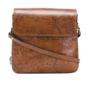 Patricia Nash Leather Signature Map Balluri Crossbody Bag